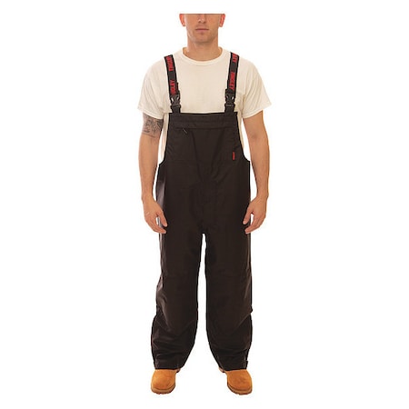Tingley Overall, Breathable Waterproof, 2XL, Black, 6 oz./yd2 Polyurethane on 300D Polyester, 32" Inseam, 2XL O24113