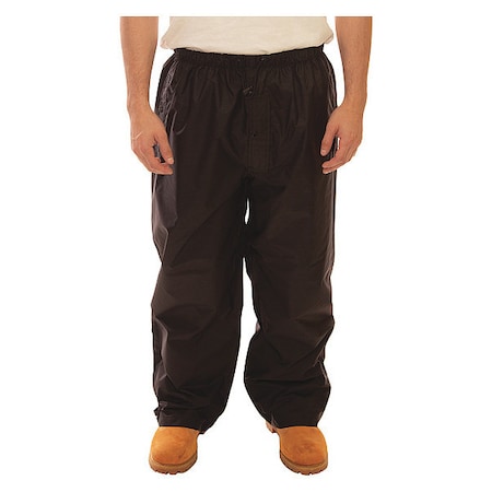 Tingley Pant, Breathable Waterproof, L, Black, Polyurethane On 75 Denier Ripstop Polyester, Black, Size L P27113