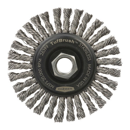 Osborn Stringer Bead Wheel Brush, 4", 0002639600 0002639600