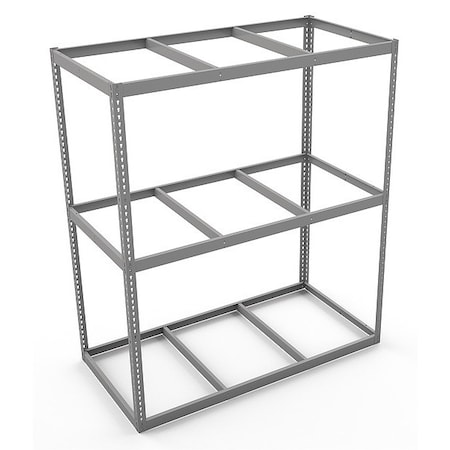 Tennsco Shelf, Heavy Duty, Gray, 72" x 36" x 84" ZL7-7236-3-MGY