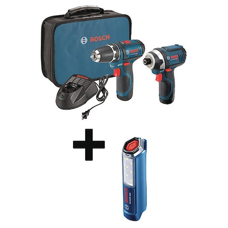 Bosch Cordless Combination Kit, 4.0Ah Battery CLPK22-120 + GLI12V-300N