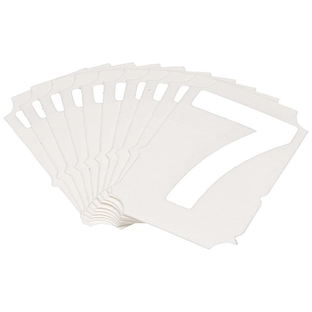 Brady NumberLabel, Polyester, 2inH, 1-5/8inW, PK10 5080P-7