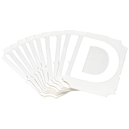 Brady LetterLabel, Polyester, 2inH, 1-5/8inW, PK10 5080P-D