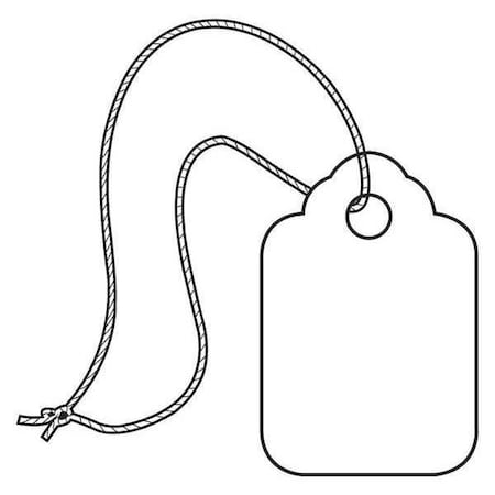 Partners Brand Merchandise Tags, Pre-Strung, 1 11" x 2 3/4", White, PK1000 G26007