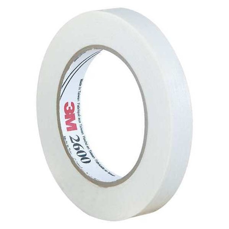 3M Masking Tape, 3/4x60 yd., White, PK48, 3/4" W x 60 yds. L, White, 48 PK T934260