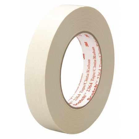 Scotch Masking Tape, 1x60 yd., Tan, PK12, 1" W x 60 yds L, Tan, 12 PK T935236412PK