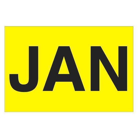 Tape Logic Tape Logic Months of the Year Labels, "JAN", 2" x 3", Fluorescent Yellow, 500/Roll DL6701