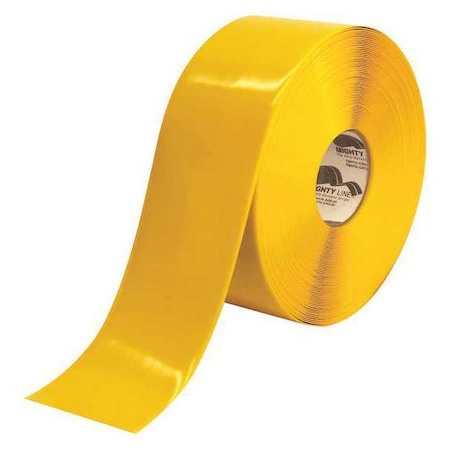 Mighty Line Deluxe Safety Tape PVC Yellow, 4" W x 100 ft. L, 60 mil Thick T94100Y