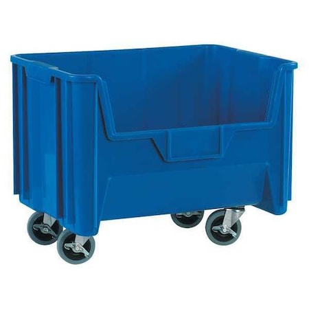 Partners Brand Hang & Stack Storage Bin, Blue, 19.9 in W, 15.3 in L, 3 PK BING120