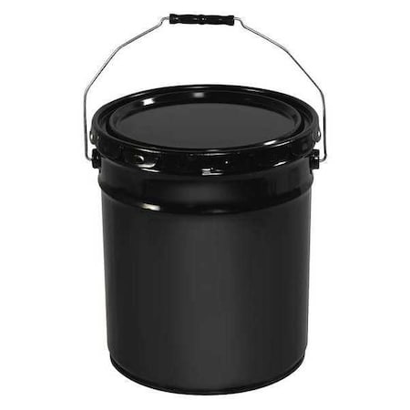 Partners Brand 5 gal Bucket, Black, Metal HAZ1078