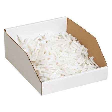 Partners Brand Storage Bin, White, 4-1/2 in H, 10 in W, 12 in L, 25 PK BINMT1012