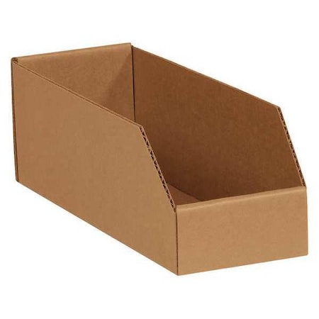 Partners Brand Storage Bin, Brown, 4-1/2 in H, 4 in W, 9 in L, 50 PK BINBIN49K