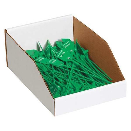 Partners Brand Storage Bin, White, 4-1/2 in H, 8 in W, 12 in L, 50 PK BINMT812