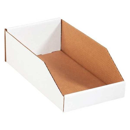 Partners Brand Storage Bin, White, 4-1/2 in H, 8 in W, 15 in L, 50 PK BINMT815