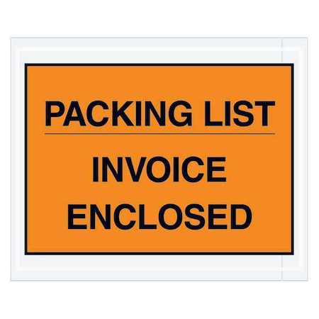 Tape Logic Tape Logic "Packing List/Invoice Enclosed" Envelopes, 4 1/2" x 5 1/2", Orange, 1000/Case PL417