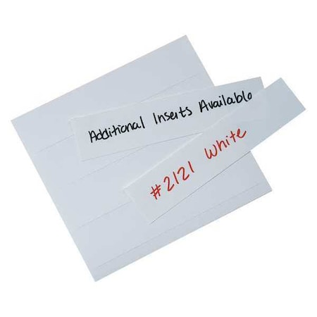 Wire-Rac Plastic Label Holder Insert Cards, 6" x 1 1/4" White, PK400 LH152