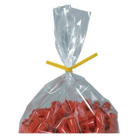 Partners Brand Paper Twist Ties, 12" x 5/32", Yellow, PK2000 PBT12Y