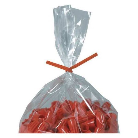 Partners Brand Paper Twist Ties, 6" x 5/32", Orange, PK2000 PBT6O