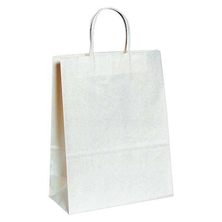 Partners Brand Paper Shopping Bags, 10" x 5" x 13", White, PK250 BGS104W