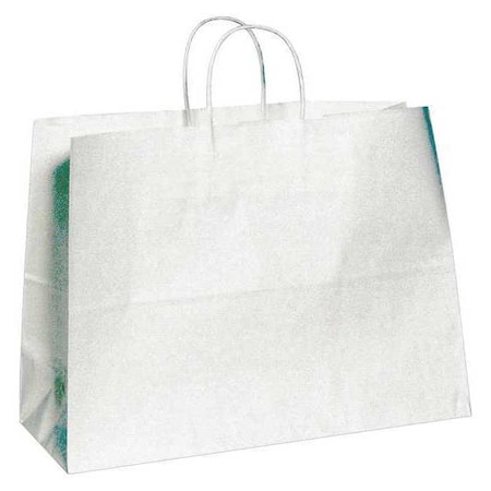Partners Brand Paper Shopping Bags, 16" x 6" x 12", White, PK250 BGS108W