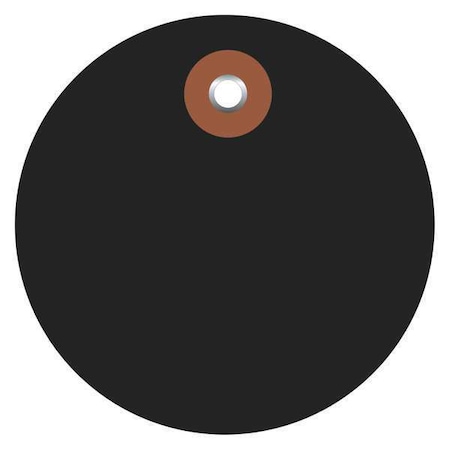 Partners Brand Tag, Plastic, Circle, 2", Black, PK100, Vinyl, Black, 100 PK G26065