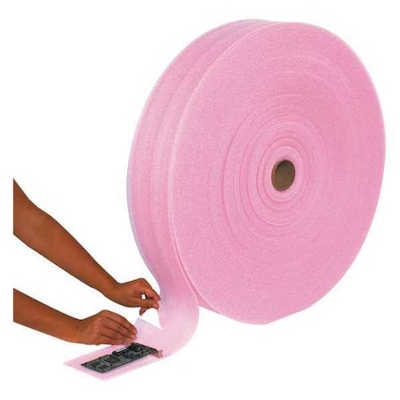 Partners Brand Perforated Anti-Static Air Foam Rolls, 1/8" x 6" x 550', Pink, 12/Each, PK12 FW18S6ASP