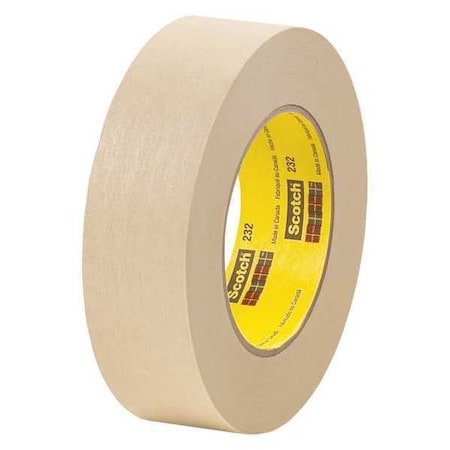 Scotch Masking Tape, 1-1/2x60 yd., PK24, 1 1/2" W x 60 yds L, Tan, 24 PK T936232