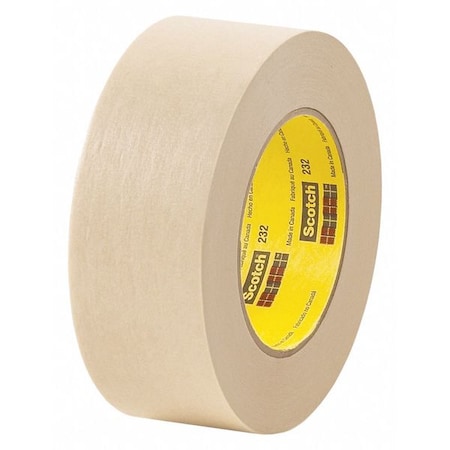 Scotch Masking Tape, 2x60 yd., PK24, 2" W x 60 yds L, Tan, 24 PK T937232