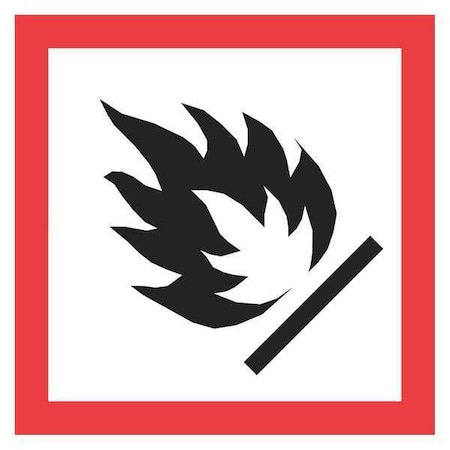 Tape Logic Tape Logic Pictogram Labels, "Flame, 2" x 2", Red/White/Black, 500/Roll DL4241