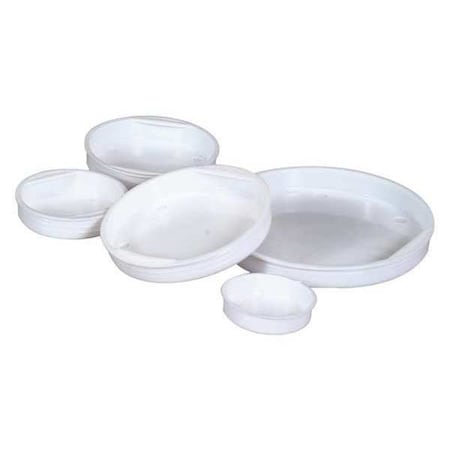 Partners Brand Plastic End Caps, 3", White, PK100 MTCAP3