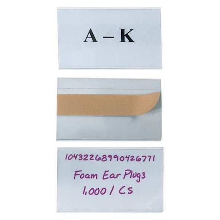Open-Edge Open-Edge Plastic Label Holder, 3" x 5", Clear, PK50 LH105