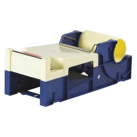 Partners Brand Plastic Label Protection Tape Dispenser, 4", Blue/White, 1/Each TDLAB4PL