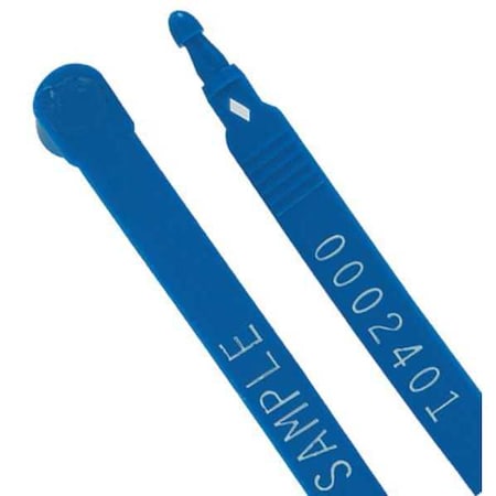 Partners Brand Plastic Truck Seals, 3/8" x 7 1/2", Blue, PK100 SE1027BL