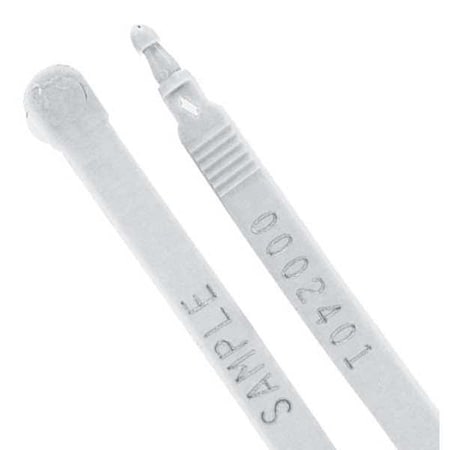 Partners Brand Plastic Truck Seals, 3/8" x 7 1/2", White, PK100 SE1027W