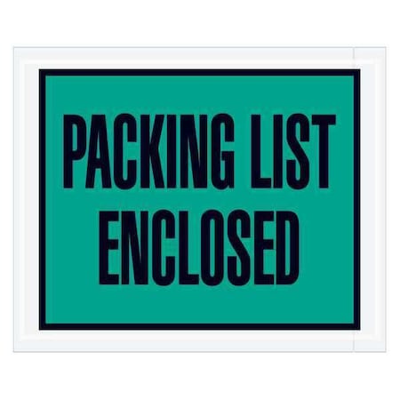 Tape Logic Tape Logic "Packing List Enclosed" Envelopes, 4 1/2" x 5 1/2", Green, 1000/Case PL404