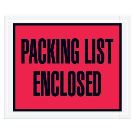 Tape Logic Tape Logic "Packing List Enclosed" Envelopes, 4 1/2" x 5 1/2", Red, 1000/Case PL402
