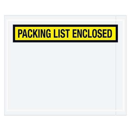 Tape Logic Tape Logic "Packing List Enclosed" Envelopes, 4 1/2" x 5 1/2", Yellow, 1000/Case PL452