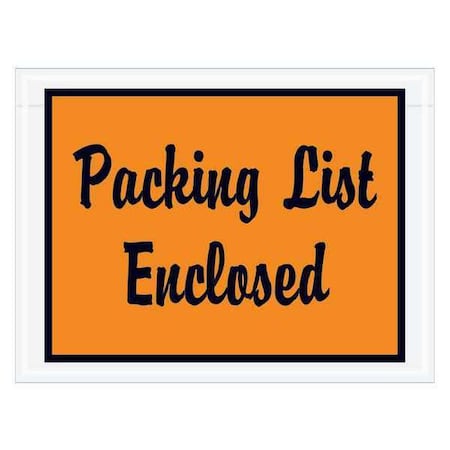 Tape Logic Tape Logic "Packing List Enclosed" Envelopes, 4 1/2" x 6", Orange, 1000/Case PL1