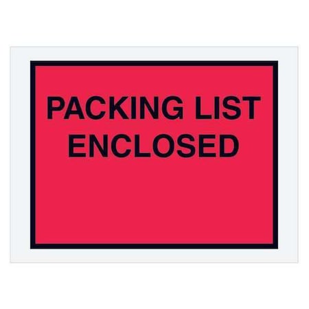 Tape Logic Tape Logic "Packing List Enclosed" Envelopes, 4 1/2" x 6", Red, 1000/Case PL413