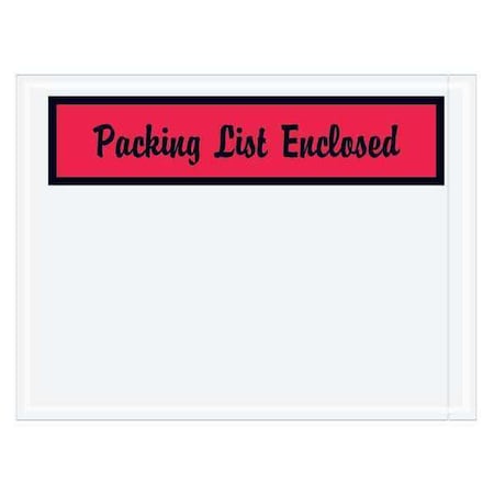 Tape Logic Tape Logic "Packing List Enclosed" Envelopes, 4 1/2" x 6", Red, 1000/Case PL444