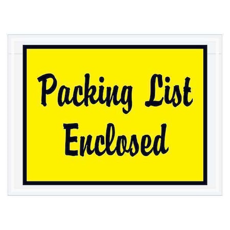 Tape Logic Tape Logic "Packing List Enclosed" Envelopes, 4 1/2" x 6", Yellow, 1000/Case PL486