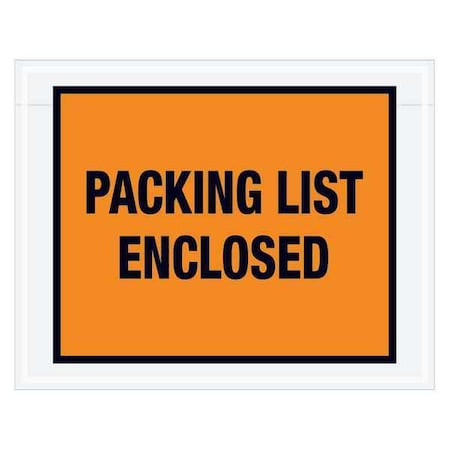 Tape Logic Tape Logic "Packing List Enclosed" Envelopes, 7" x 5 1/2", Orange, 1000/Case PL22