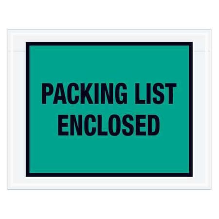 Tape Logic Tape Logic "Packing List Enclosed" Envelopes, 7" x 5 1/2", Green, 1000/Case PL408