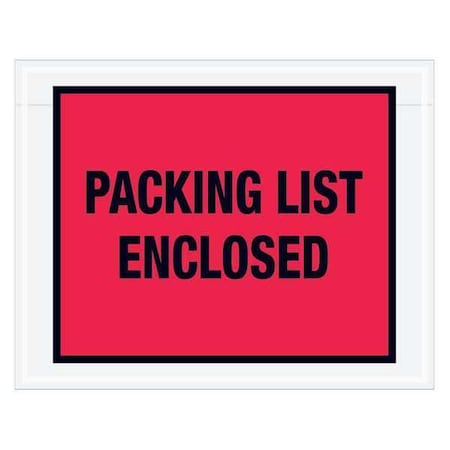 Tape Logic Tape Logic "Packing List Enclosed" Envelopes, 7" x 5 1/2", Red, 1000/Case PL406