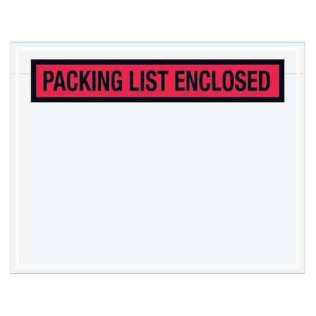 Tape Logic Tape Logic "Packing List Enclosed" Envelopes, 7" x 5 1/2", Red, 1000/Case PL457