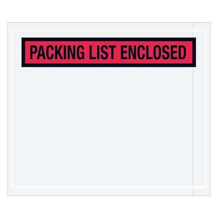 Tape Logic Tape Logic "Packing List Enclosed" Envelopes, 7" x 6" "Pa, Red, 1000/Case PL491