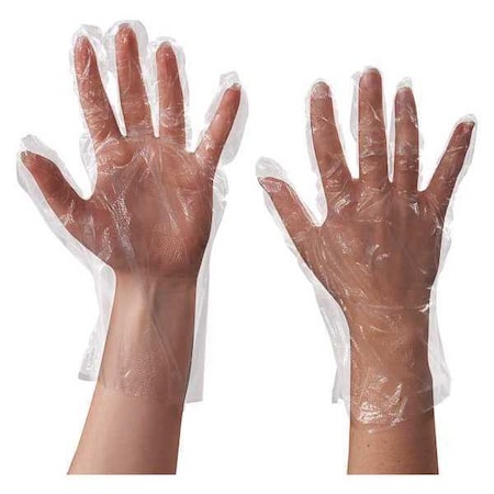 Partners Brand Disposable Gloves, 1.00 mil Palm, Polyethylene, Universal, 1000 PK, Clear GLV2220