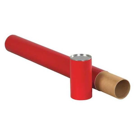 Partners Brand Premium Telescoping Tubes, 3" x 36", Red, PK24 TT3036