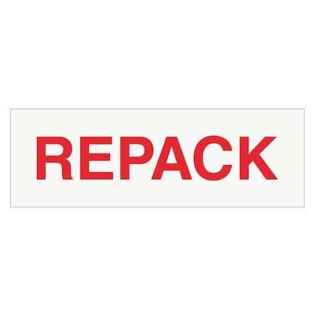 Tape Logic Tape Logic Pre-Printed Carton Sealing Tape, "Repack", 2.2 Mil, 2" x 110 yds., Red/White, 36/Case T902P07