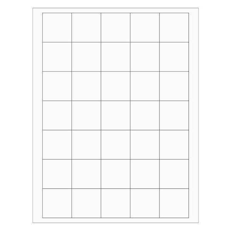Tape Logic Laser Labels, Rectangle, 1 1/2" x 1 1/2", White, PK3500 LL108